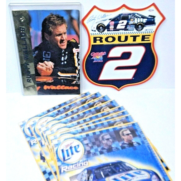 Rusty Wallace Driver Card Lot Oversize Card 8x10, Wall Plaque, Career Sheet 1994 - Picture 4 of 9